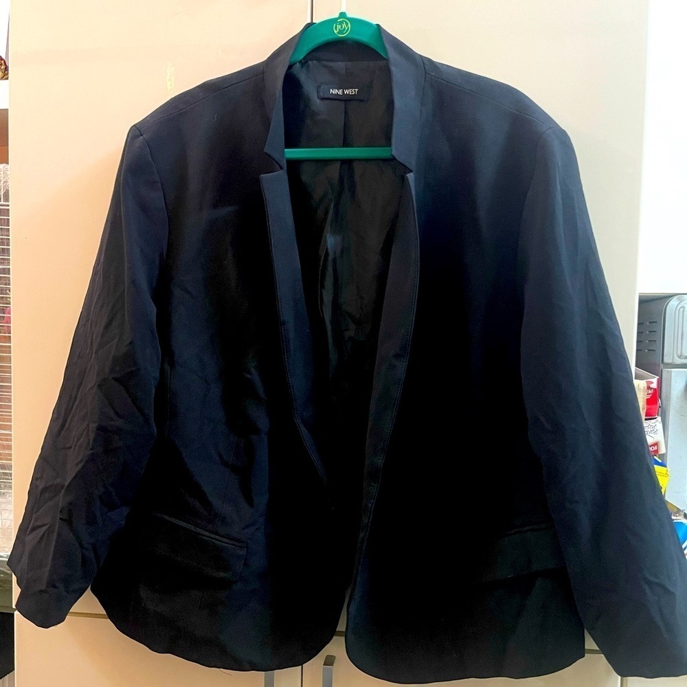 Nine West Suit Jacket Black Lined Plus Size 3XL 18-20